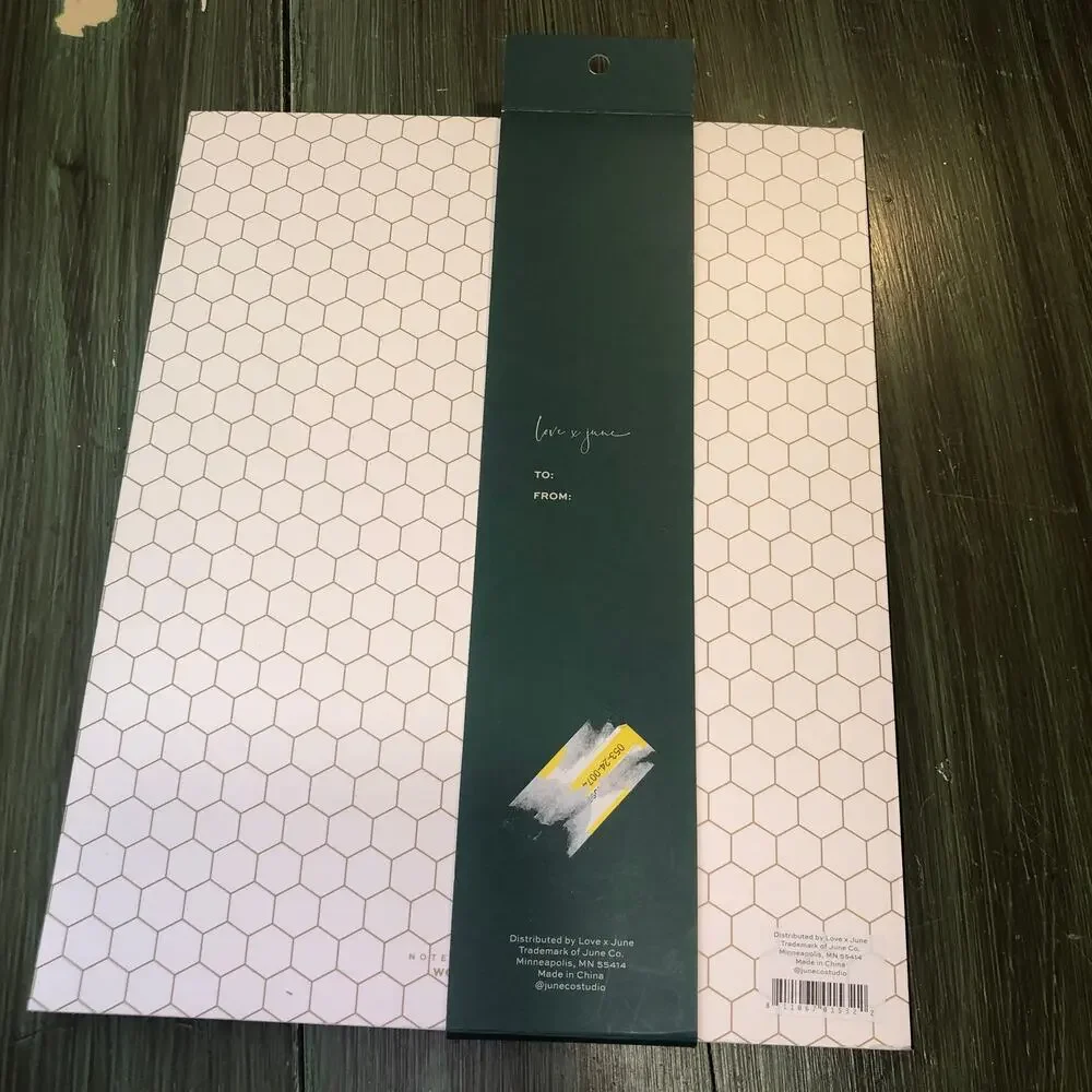 LOVE X JUNE NWT Mosaic Notebook Journal with Colorful Sticker Sheets